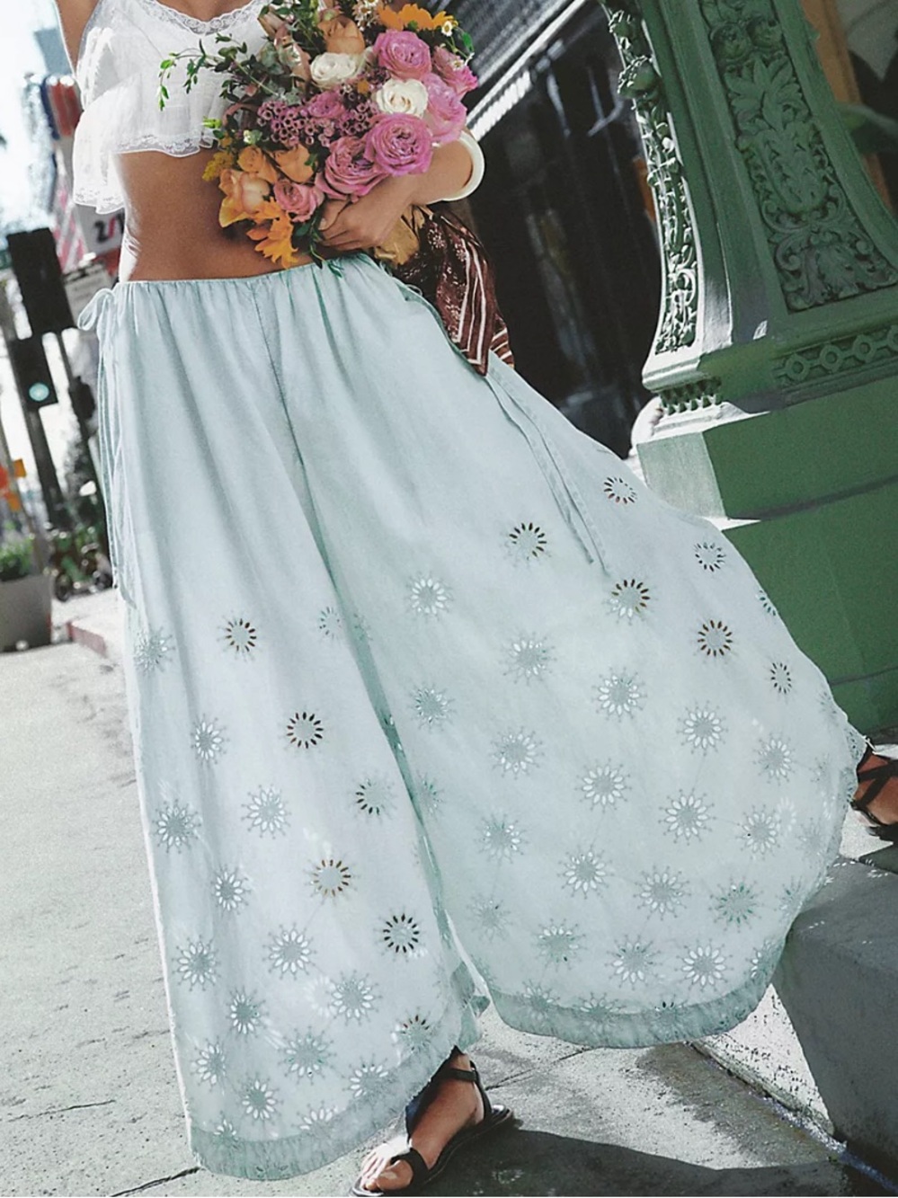 NWT Free People Sweet Serenade Pull-On Wide-Leg Pants Size 6